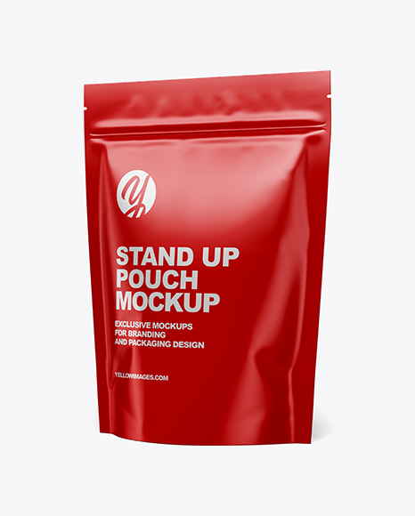 Glossy Stand-Up Pouch Mockup