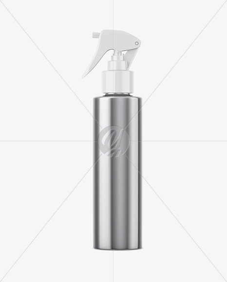 Metallic Spray Bottle Mockup