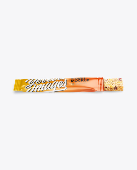 Opened Snack Bar Mockup - Protein bar mockup