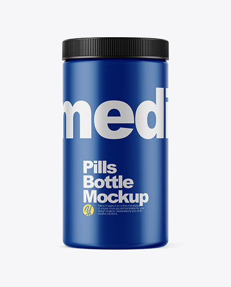 Matte Pills Bottle Mockup - Label mockup bottle