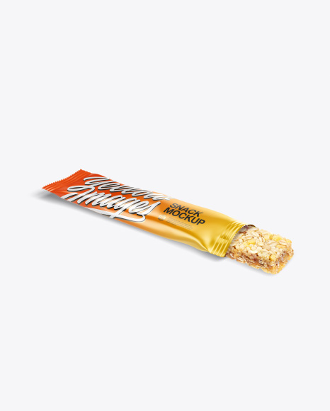 Opened Snack Bar Mockup - Protein bar mockup