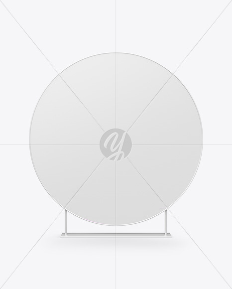 Round Banner Stand Mockup - Front View