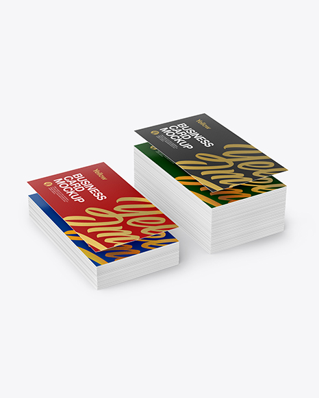 Stack of Business Cards Mockup - Flyer+Stack+Mockup