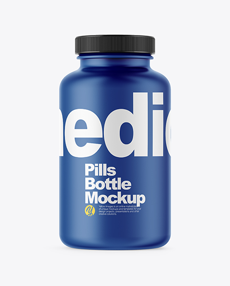 Matte Pills Bottle Mockup - Label mockup bottle