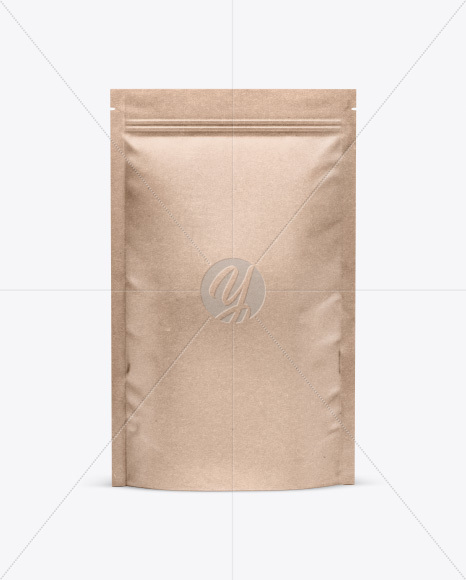 Kraft Pouch w/ Zipper Mockup