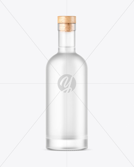 Frosted Glass Vodka Bottle Mockup