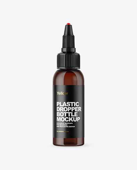 Amber Glass Dropper Bottle Mockup - Oil dropper bottle mockup