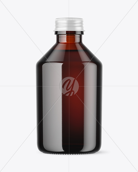 Dark Amber Glass Bottle Mockup Dark Amber Glass Bottle Mockup