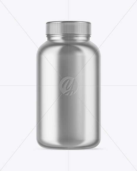 Metallic Pills Bottle Mockup