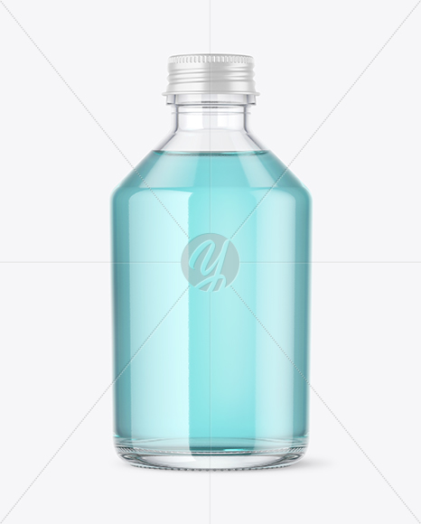 Clear Glass Bottle Mockup