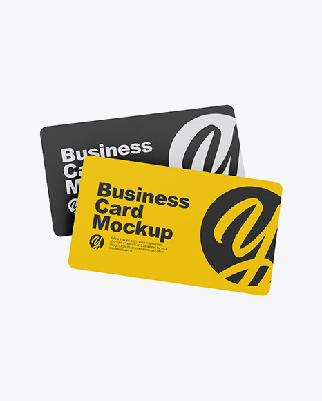 Matte Business Cards Mockup