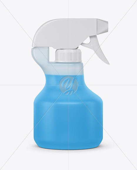 Frosted Plastic Sprayer Bottle Mockup