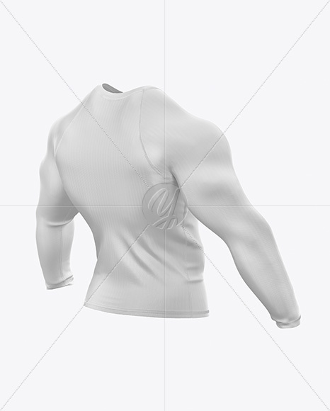 Men's Long Sleeve Jersey on Athletic Body Mockup