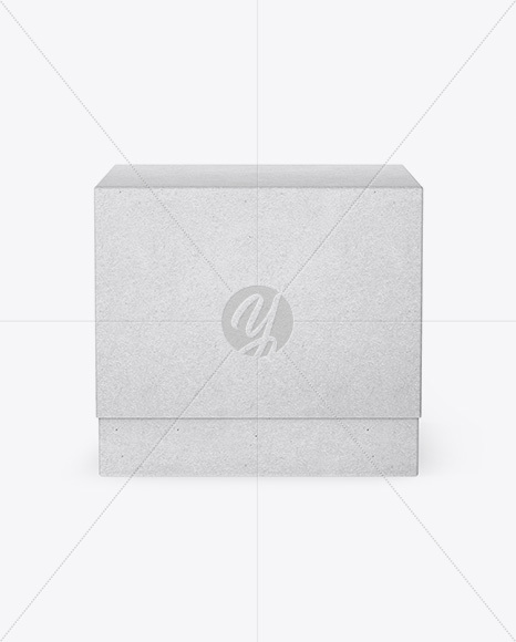 Square Kraft Box Mockup - Front View