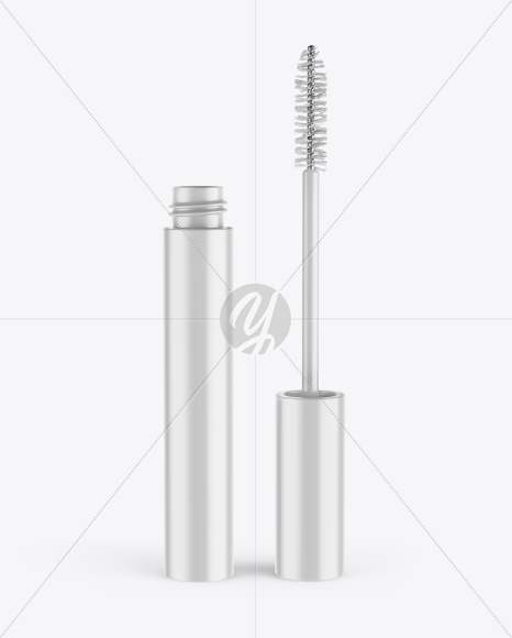 Opened Glossy Mascara Tube Mockup