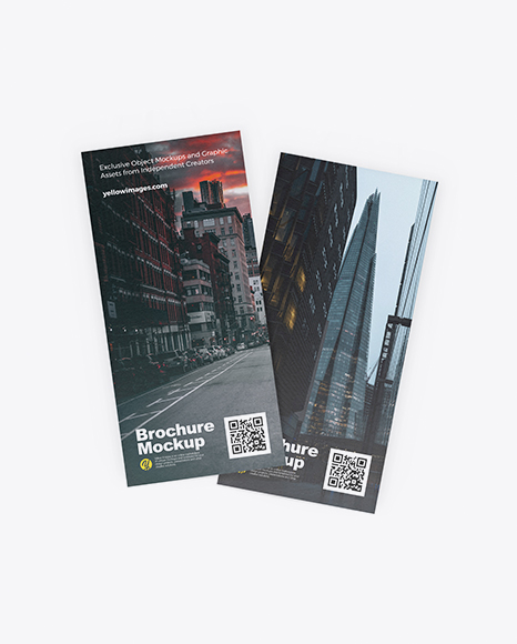 Two Textured Brochures Mockup