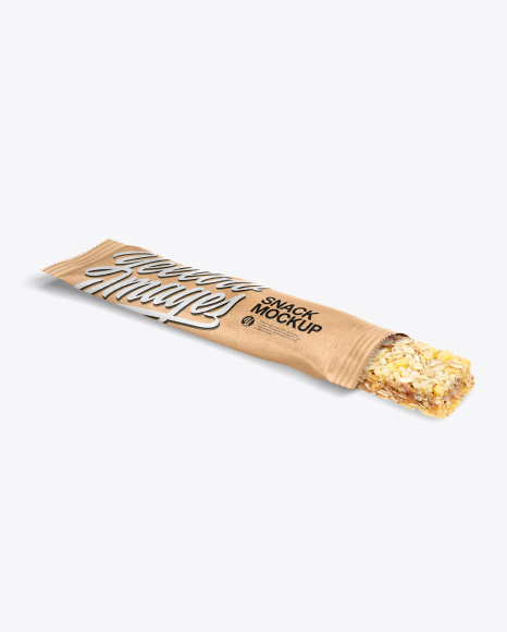 Opened Kraft Snack Bar Mockup - Kraft snack