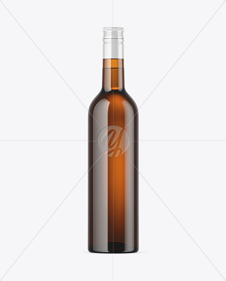 Amber Glass Bottle Mockup