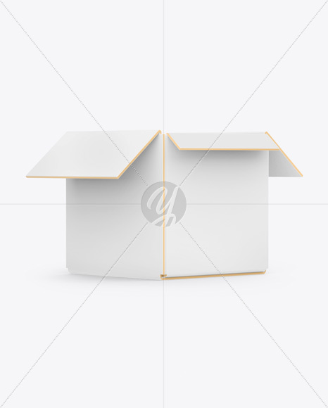 Opened Paper Box Mockup