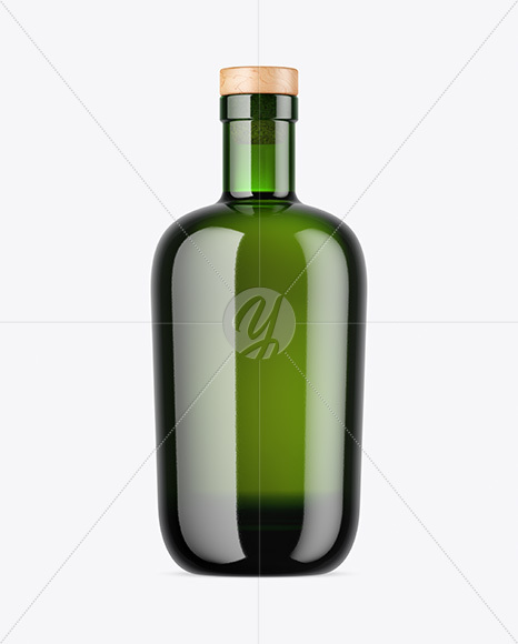 Green Glass Bottle Mockup Green Glass Bottle Mockup