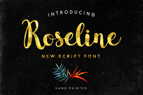 Roseline Font - Brush font brush