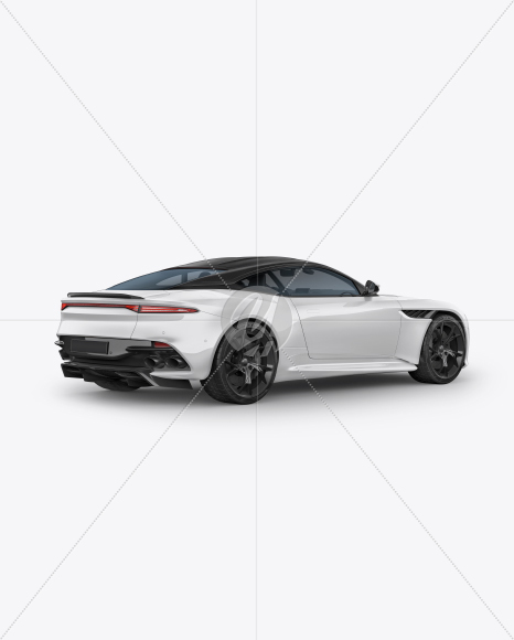 Sport Car Mockup - Back Half Side View