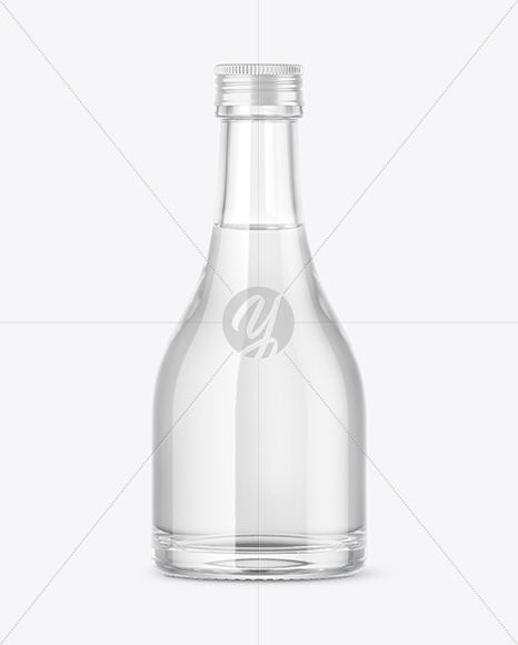 Clear Glass Vodka Bottle Mockup