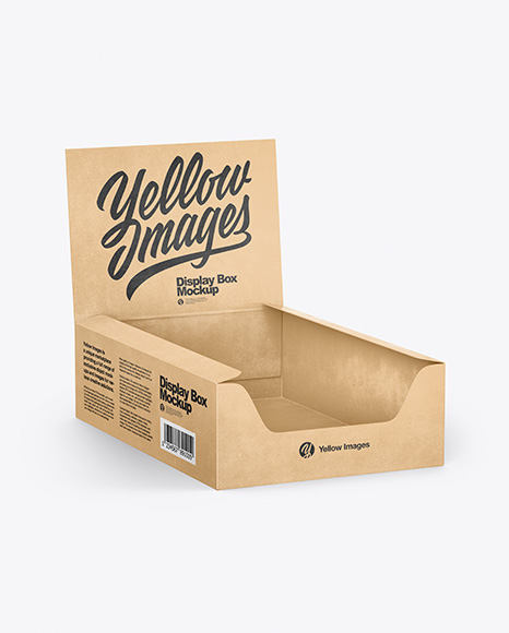 Kraft Display Box Mockup - Kraft+Paper+Display+Box+With+Boxes+Mockup+In+Box+Mockups+On+Yellow+Images+Object+Mockups