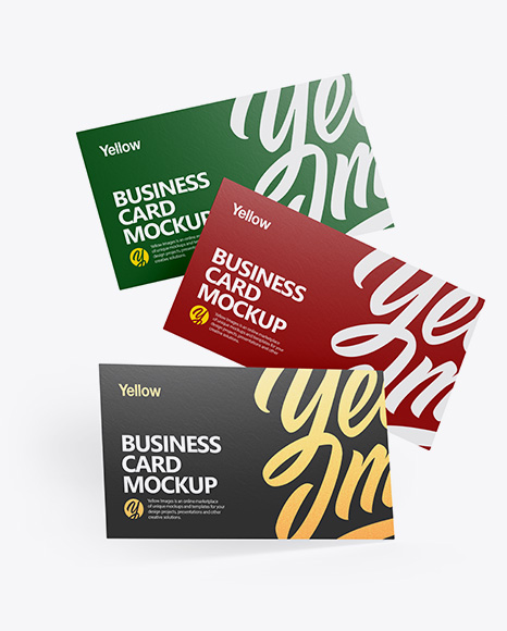 Paper Business Cards Mockup