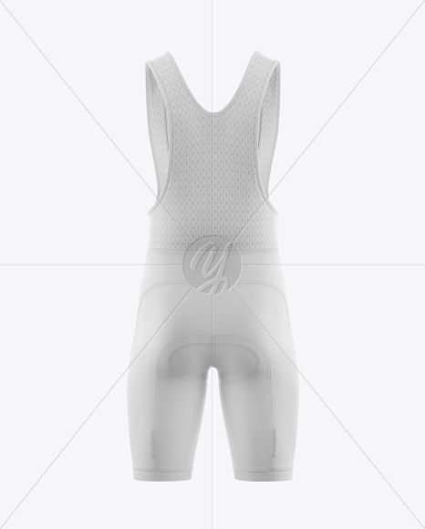 Men's Cycling Bib Shorts Mockup (Back View)