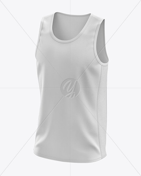 Men’s Running Singlet mockup (Half Side View)