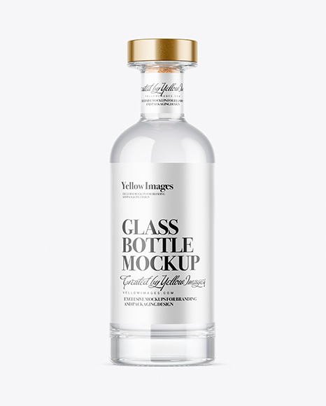 Clear Glass Vodka Bottle Mockup - Vodka+Bottle+Mockup+Clear+Glass