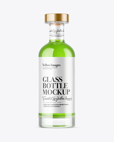 Clear Glass Bottle Mockup