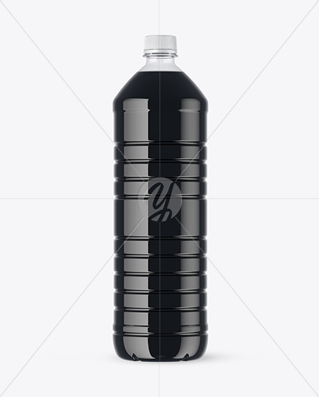 Clear Plastic Bottle with Dark Drink Mockup