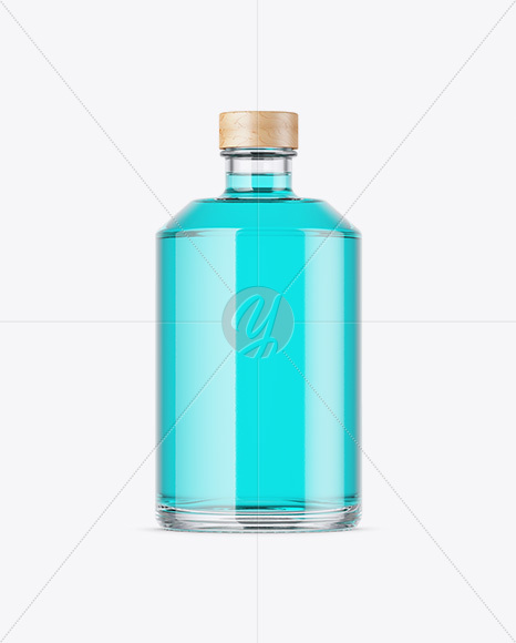 Clear Glass Bottle Mockup