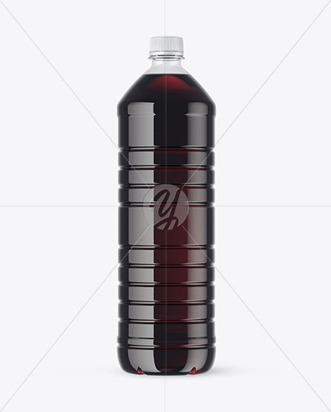 Clear Plastic Bottle with Cola Mockup