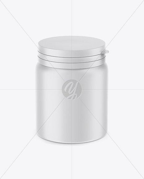 Matte Plastic Pills Jar Mockup - High-Angle Shot