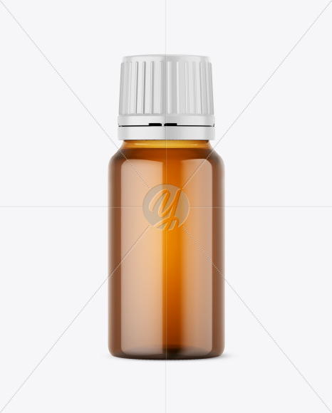 Amber Glass Bottle Mockup