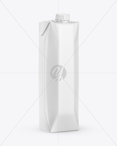 Glossy Juice Pack with Screw Cap Mockup