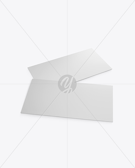 Two Paper Business Cards Mockup