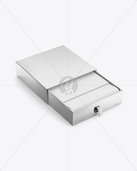 Opened Metallic Box Mockup