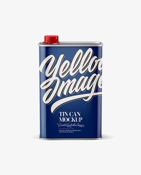 Glossy Tin Can Mockup