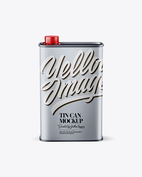 Metallic Tin Can Mockup