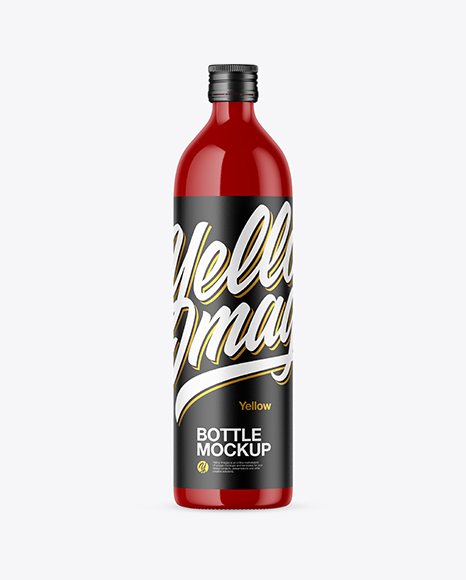 Glossy Bottle Mockup