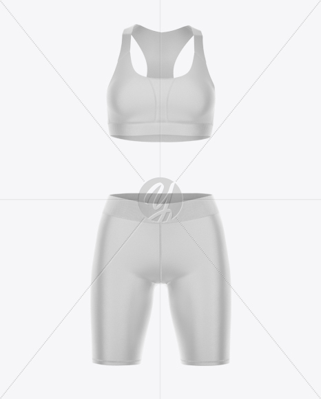 Women's Fitness Kit Mockup - Front View