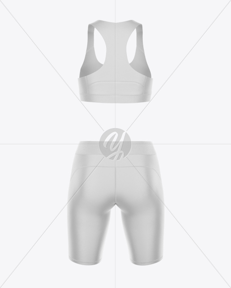 Women&#039;s Fitness Kit Mockup - Back view