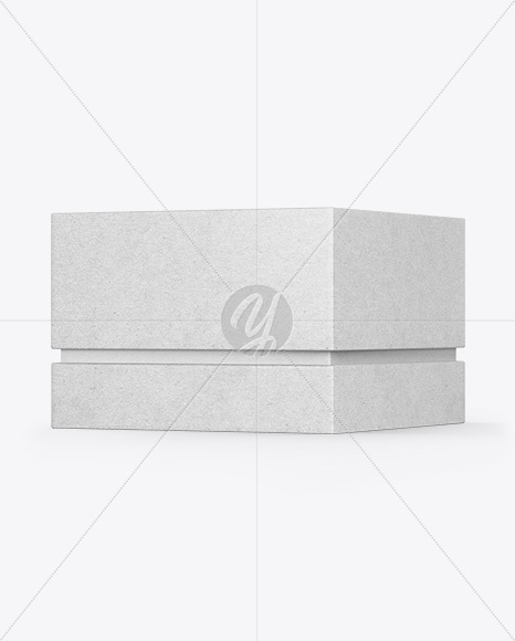 Kraft Paper Box Mockup - Half Side View