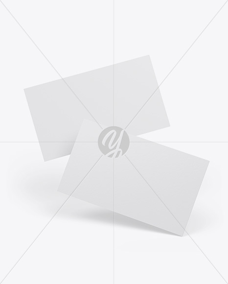 Paper Business Cards Mockup