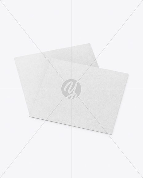 Two Kraft Business Cards Mockup