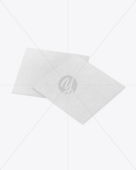 Two Kraft Business Cards Mockup